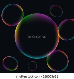 Colorful bubbles be creative or your text