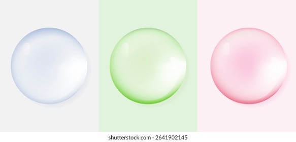 Colorful Bubbles Icons Set. EPS 10