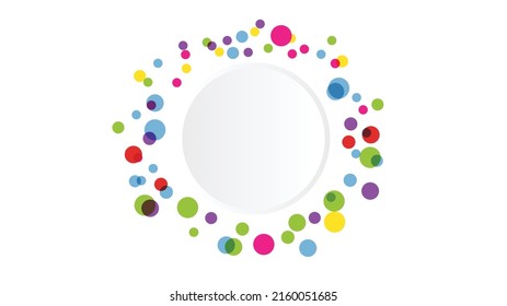 colorful bubbles on white background