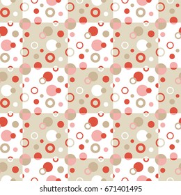 Colorful Bubbles seamless pattern. Polka dot pattern. Vector illustration. Textile rapport.