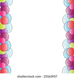 Colorful Bubbles in a series design with text space in middle