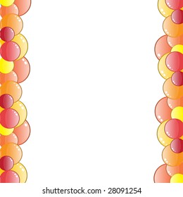 Colorful Bubbles in a series design with text space in middle