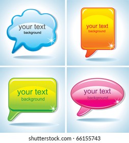 Colorful bubbles for speech.