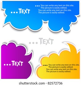 Colorful bubbles for speech
