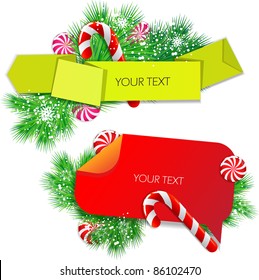 Burbujas coloridas para el discurso. Diseño navideño