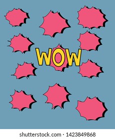 Colorful bubbles thought. Speech symbol. hand-drawn. Vector