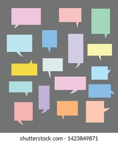 Colorful bubbles thought. Speech symbol. hand-drawn. Vector