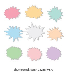 Colorful bubbles thought. Speech symbol. hand-drawn. Vector