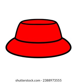 Colorful bucket hat vector digital illustration
in cute and simple style 