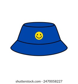 Colorful bucket hat vector digital illustration
in cute and simple style 