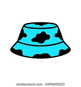 Colorful bucket hat vector digital illustration
in cute and simple style 