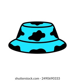 Colorful bucket hat vector digital illustration
in cute and simple style 