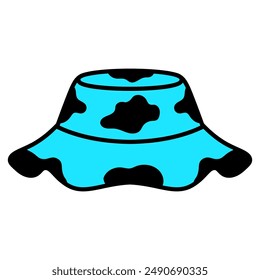 Colorful bucket hat vector digital illustration
in cute and simple style 