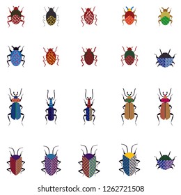 Colorful bugs pattern
