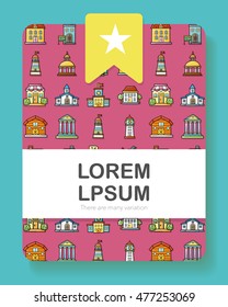 Colorful building icons set,eps10