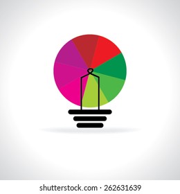 colorful bulb concept idea 