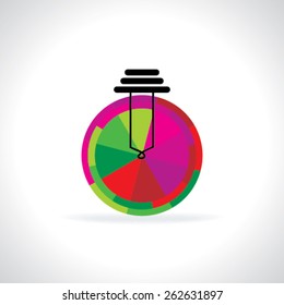 colorful bulb concept idea
