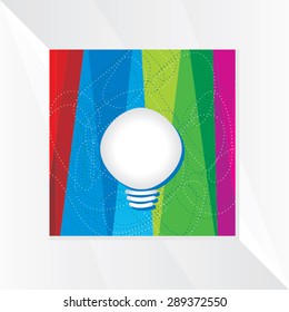 colorful bulb idea vector illustration 