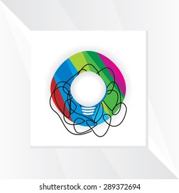 colorful bulb idea vector illustration 