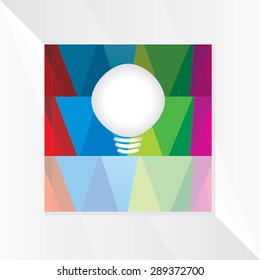 colorful bulb idea vector illustration 