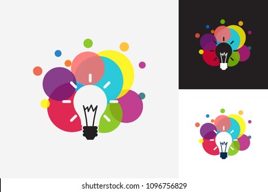 Colorful Bulb Light Logo Template Design Vector, Emblem, Design Concept, Creative Symbol, Icon
