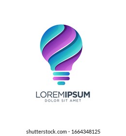 Colorful Bulb Logo Design Template