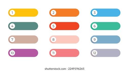 colorful bullet points element for business headline vector 