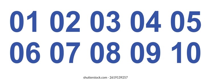 colorful bullet points number set from zero to nine. circles and numbers. colorful number digit vector icon with white background. Numbers symbols. Flat icons . Set of 1-9 numbers. EPS 10