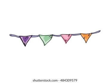 colorful bunting flags