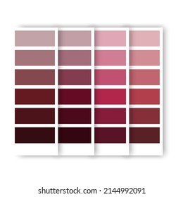 Colorful burgundy palette in beautiful style. Burgundy color. Vector illustration. stock image. 