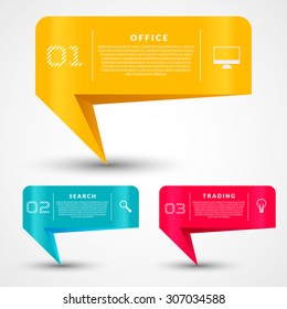 Colorful business banners. Set of vector banners.