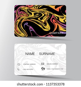 Colorful  business card.