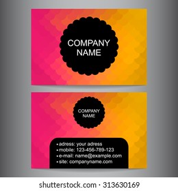 colorful business card