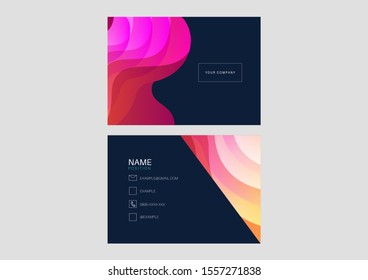 colorful business card design template - vector