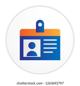 colorful business card icon illustration with simple modern style and flat gradient concept design vector eps 10