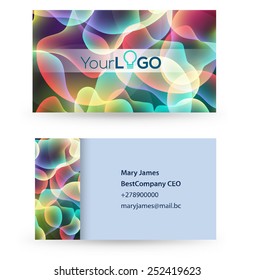 Colorful business card template