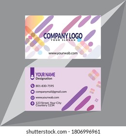 Colorful business card template design. Vector design