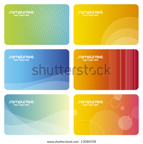 Colorful Business Cards Artistic Abstract Background Stock Vector ...