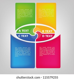 Colorful business diagram template