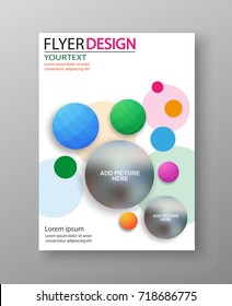 Colorful business flyer  or cover design. For art template design, list, front page, mockup brochure theme style, banner, idea, cover, booklet, print, book, blank, sign, sheet. Vector eps10
