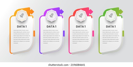 Colorful business infographic design elements vector