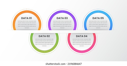Colorful business infographic design elements vector