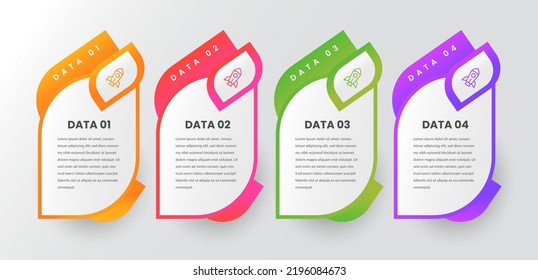 Colorful business infographic design elements vector