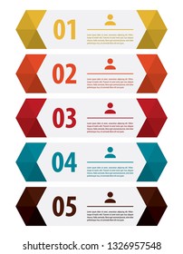 Colorful Business Infographic In Five Steps