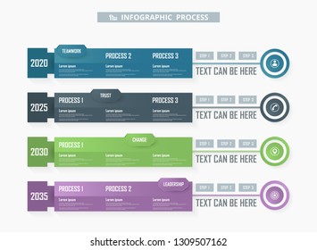 Colorful business infographic process background. You can use for adust in your business processes. Vector eps10