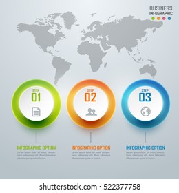 Colorful business infographics and diagram, light and technology concept and success idea, vector art and illustration.