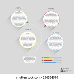 colorful business infographics on a gray background