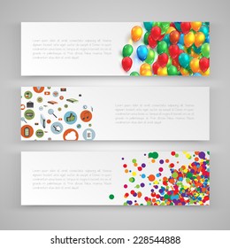 Colorful business labels, vector