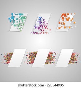 Colorful business labels, vector