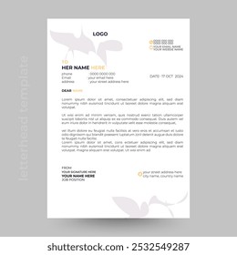 Colorful business letterhead template design. creative letterhead template design .  letterhead template design. modern letterhead design template. 